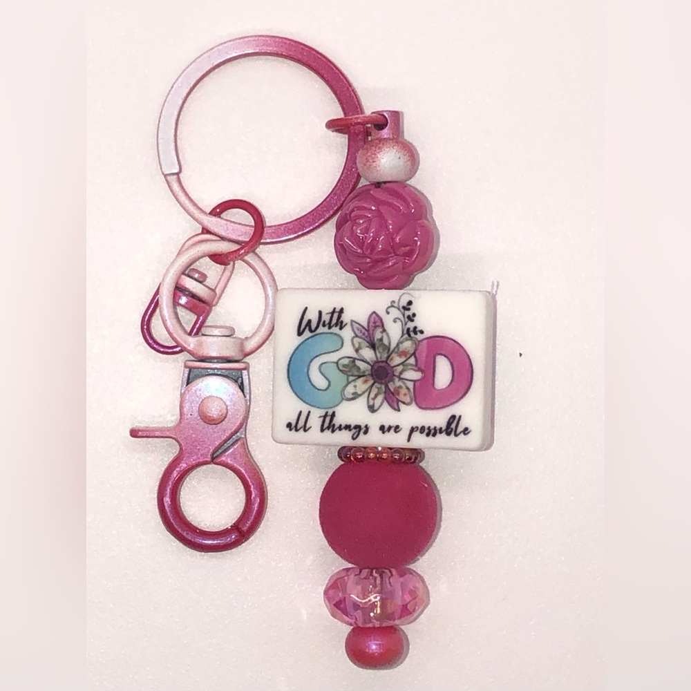 Beaded Christian Keychain